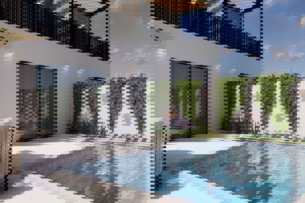 Casa bifamiliare moderna con piscina