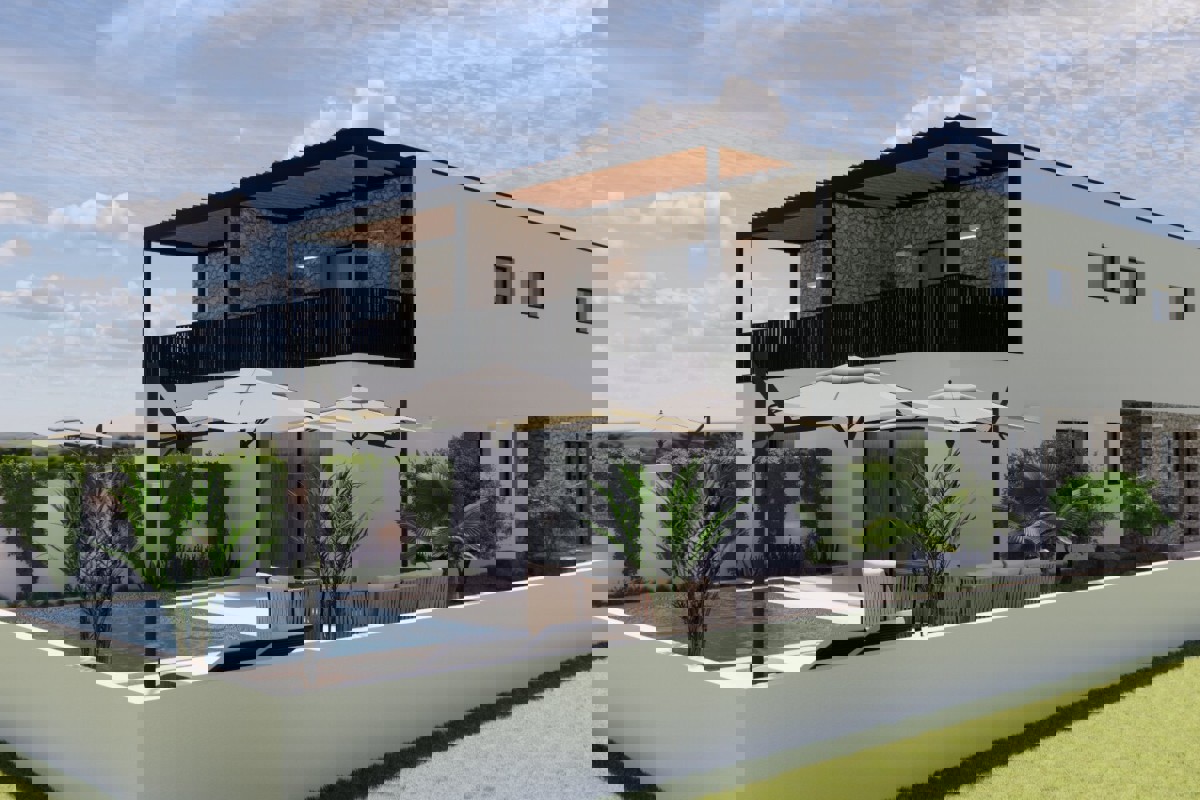 Casa bifamiliare moderna con piscina