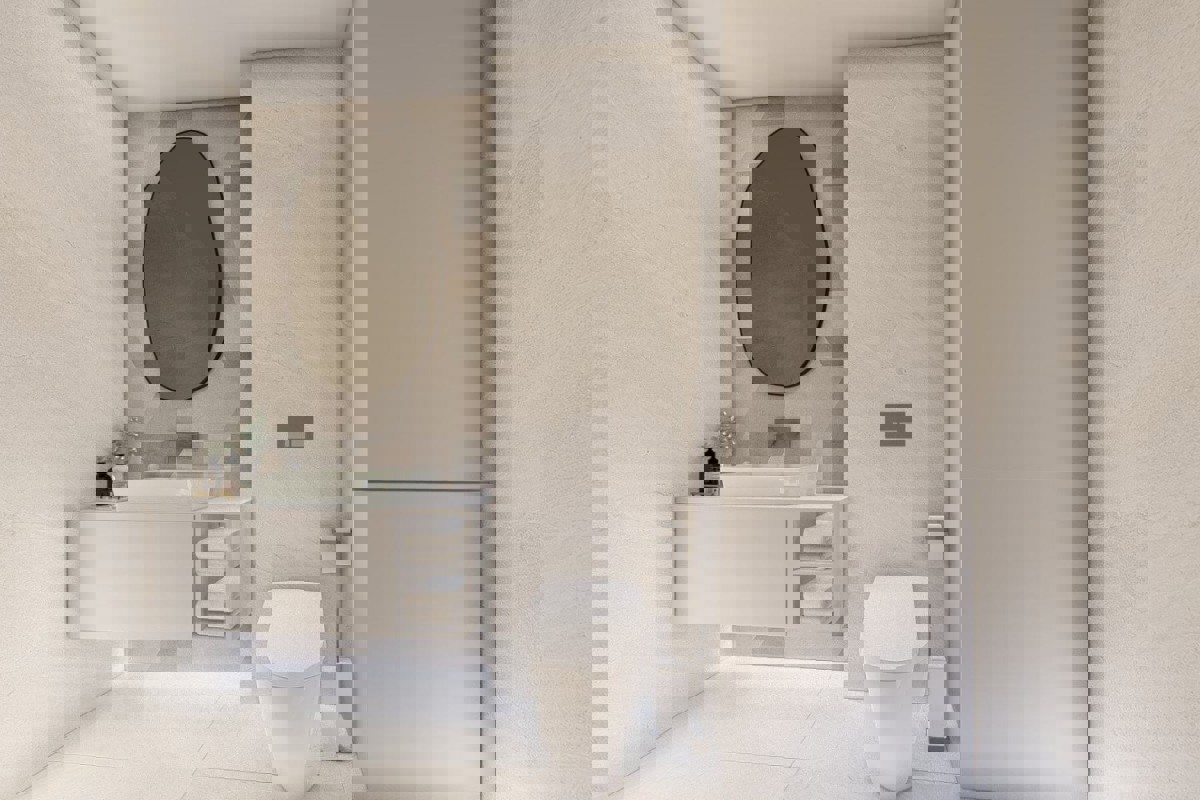 Moderno appartamento con tre camere da letto in un edificio di nuova costruzione con vista mare