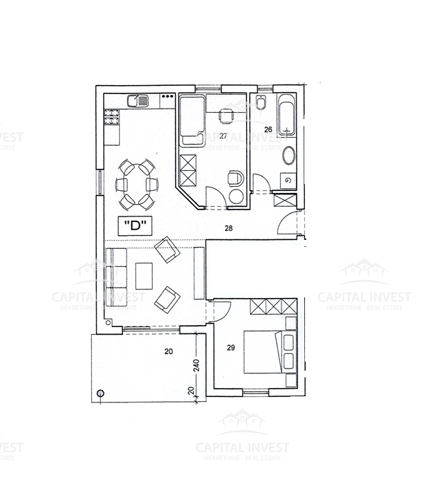 Appartamento trilocale, Šijana, Pola, Istria