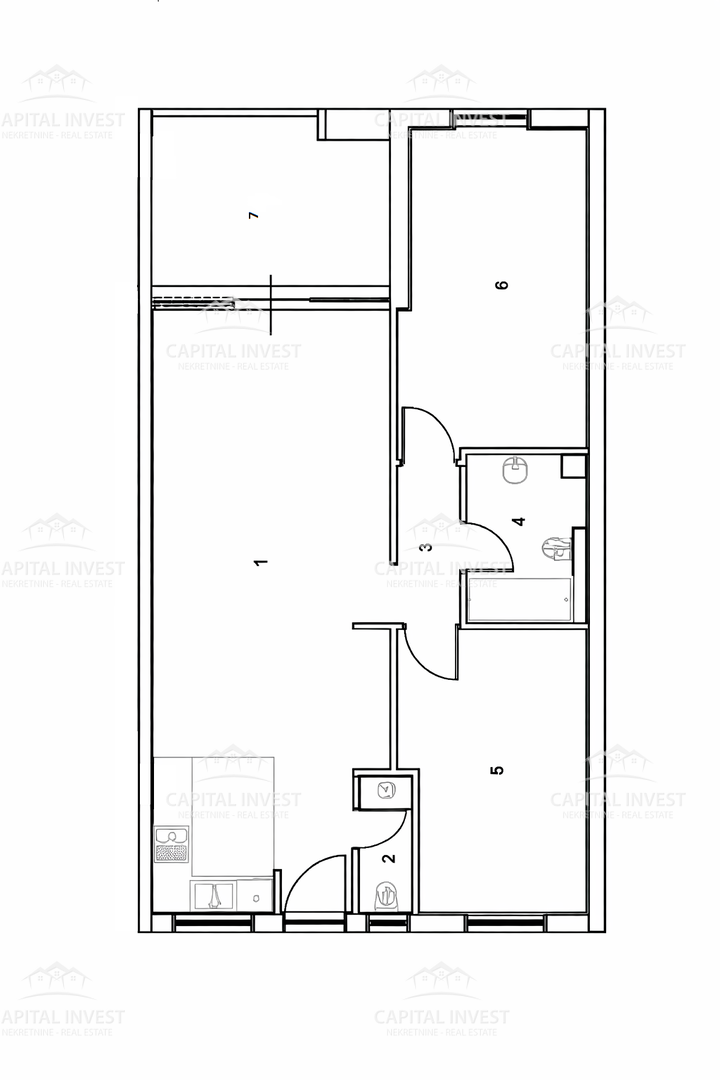 Appartamento, Trilocale, Balcone, Centro, Pula, Istria