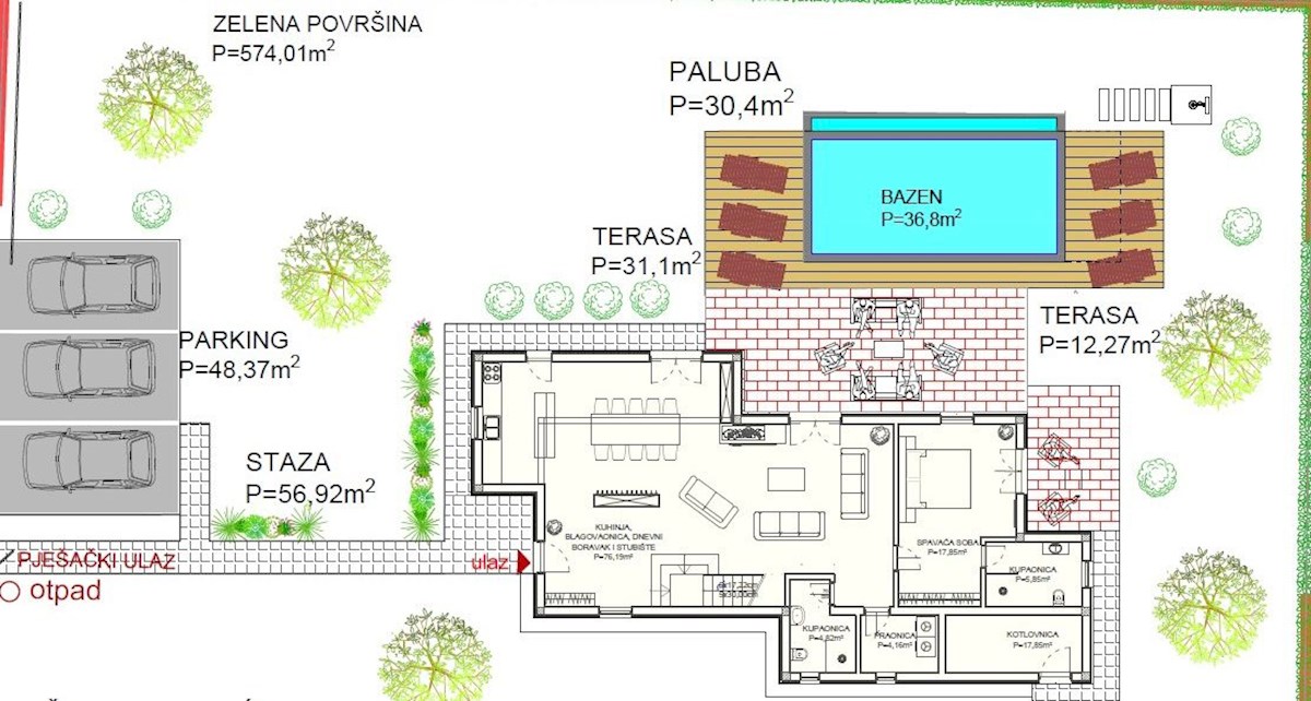 Villa moderna con piscina e vista mare - Parenzo, a 6 km dal mare