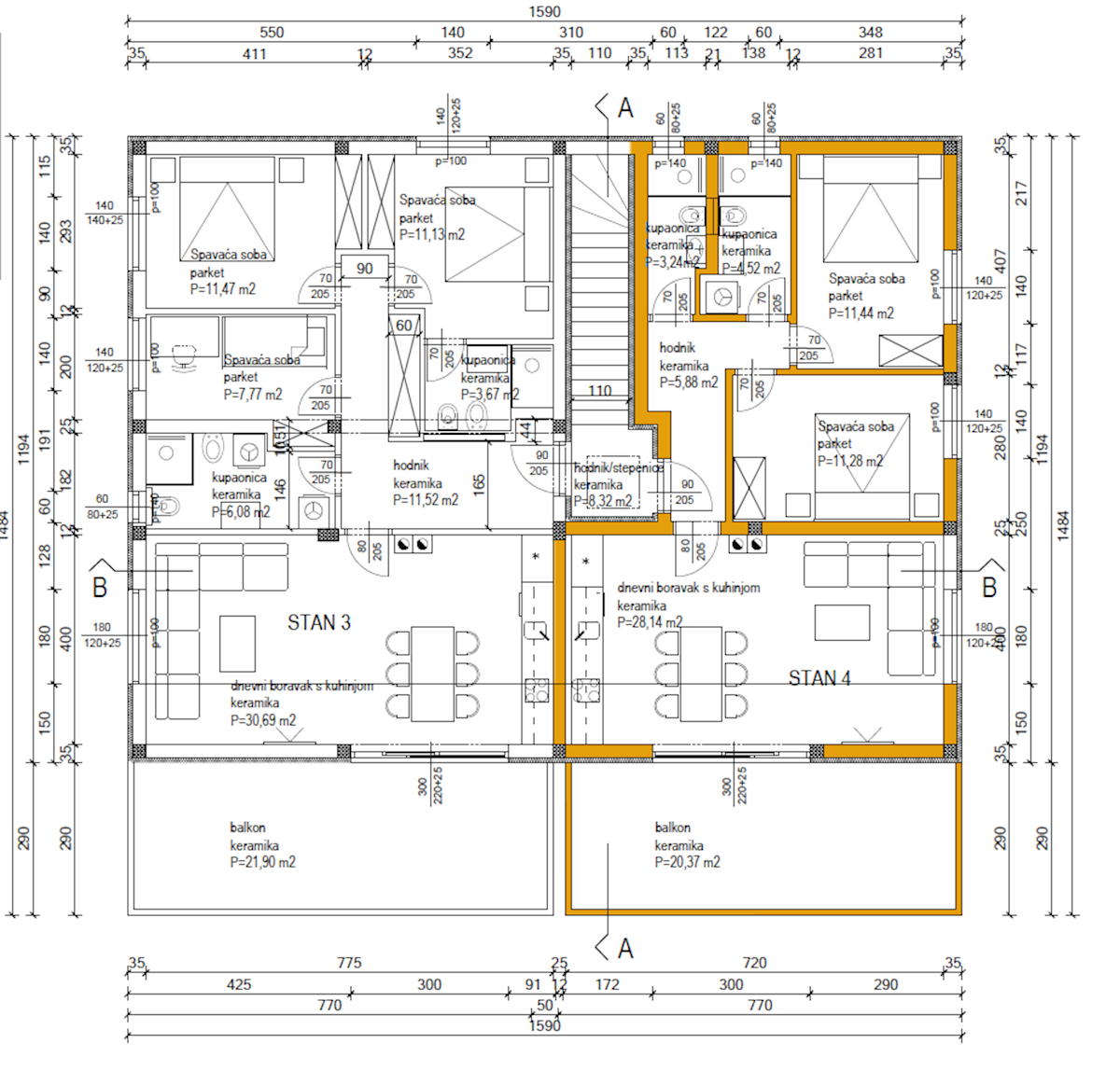 Parenzo – Appartamento con due camere da letto, a 2 km dal mare