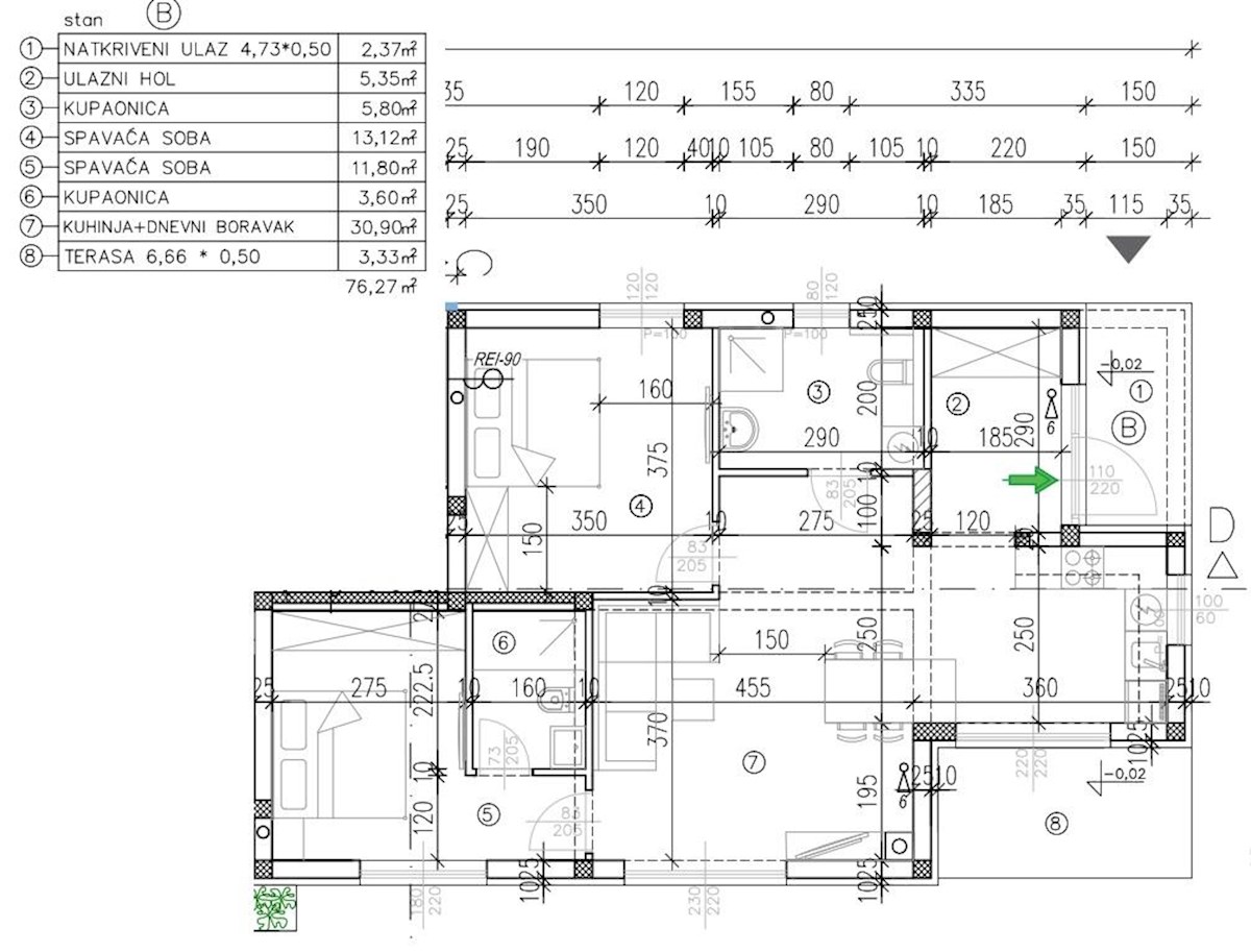 Appartamento al piano terra con giardino – nuova costruzione, 76 m², 2 posti auto, vicino al mare