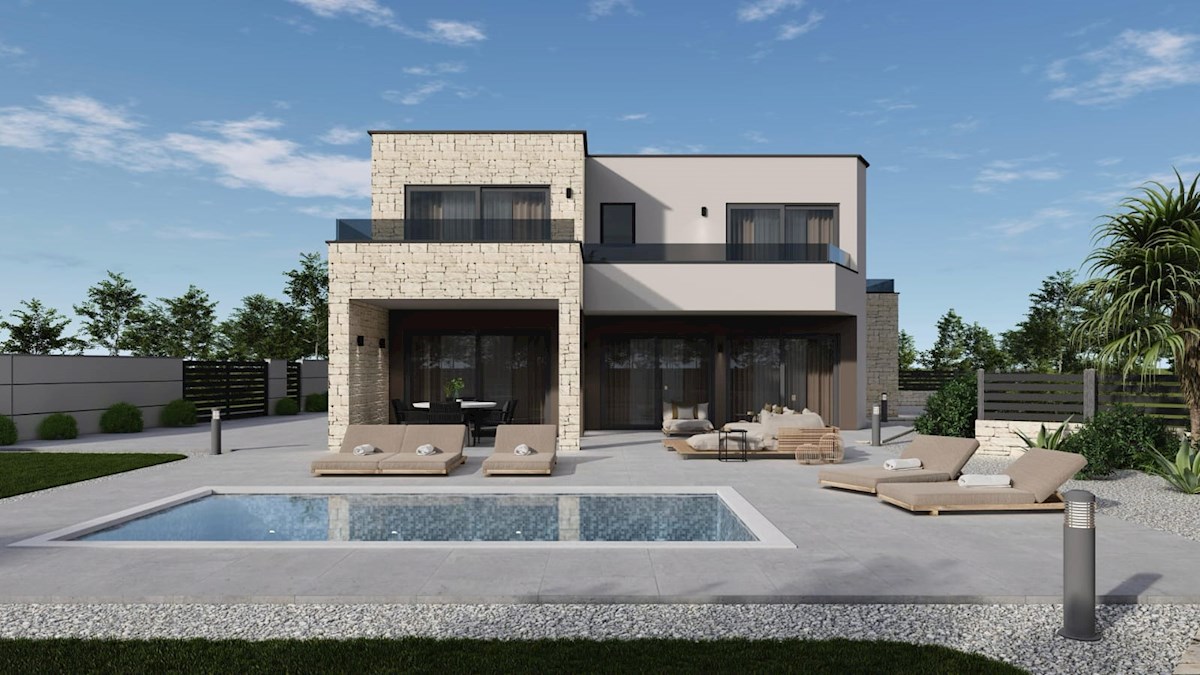 Villa in costruzione con piscina, 4 camere da letto, vista mare - dintorni di Parenzo