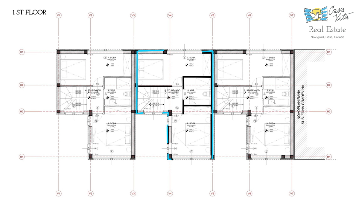 ISTRA, FUNTANA - casa a schiera con piscina vicino al mare