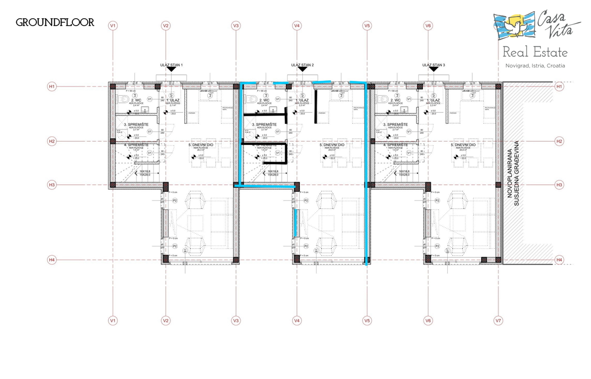 ISTRA, FUNTANA - casa a schiera con piscina vicino al mare