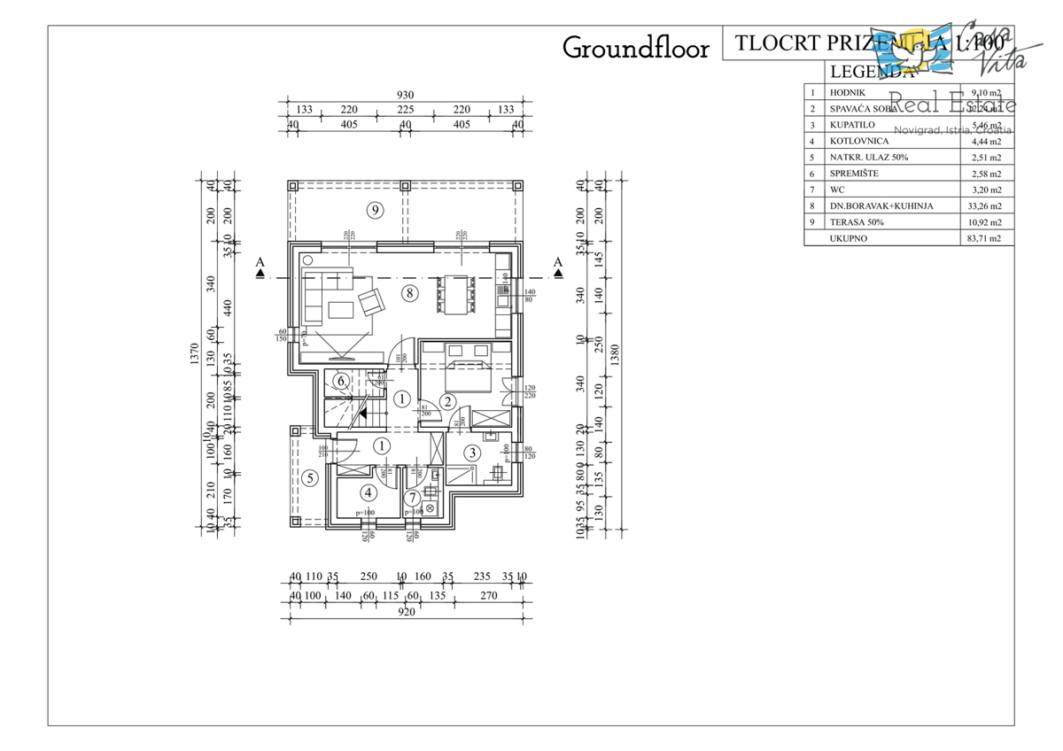 ISTRA, NOVIGRAD - Casa mediterranea con splendida vista mare!