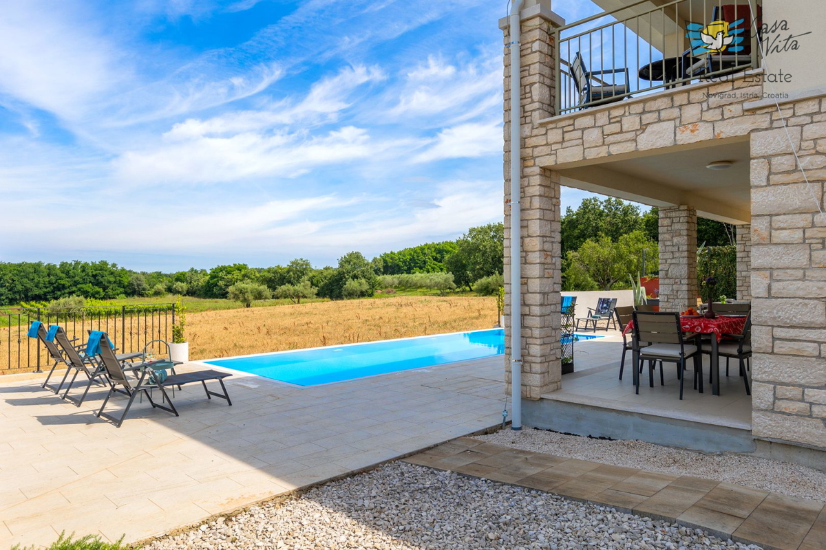 ISTRA, NOVIGRAD - Casa mediterranea con splendida vista mare!