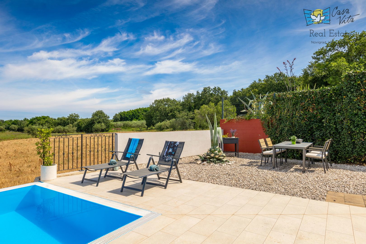 ISTRA, NOVIGRAD - Casa mediterranea con splendida vista mare!