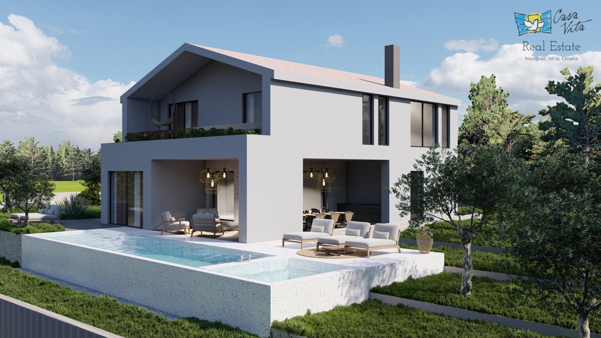 ISTRA, TINJAN - Terreno edificabile con progetto per villa con garage!