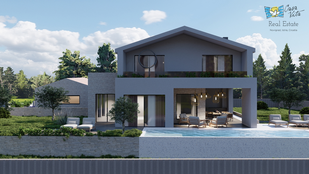 ISTRA, TINJAN - Terreno edificabile con progetto per villa con garage!