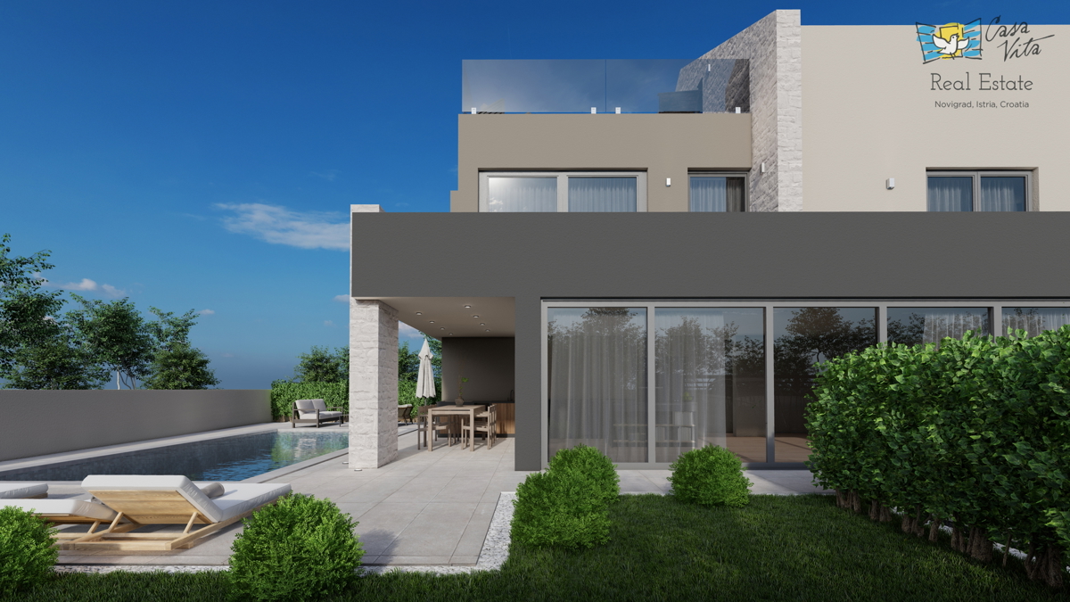 Moderna villa bifamiliare a 500m dal mare - in costruzione!