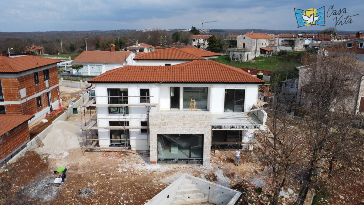 Nuova casa con piscina in Istria