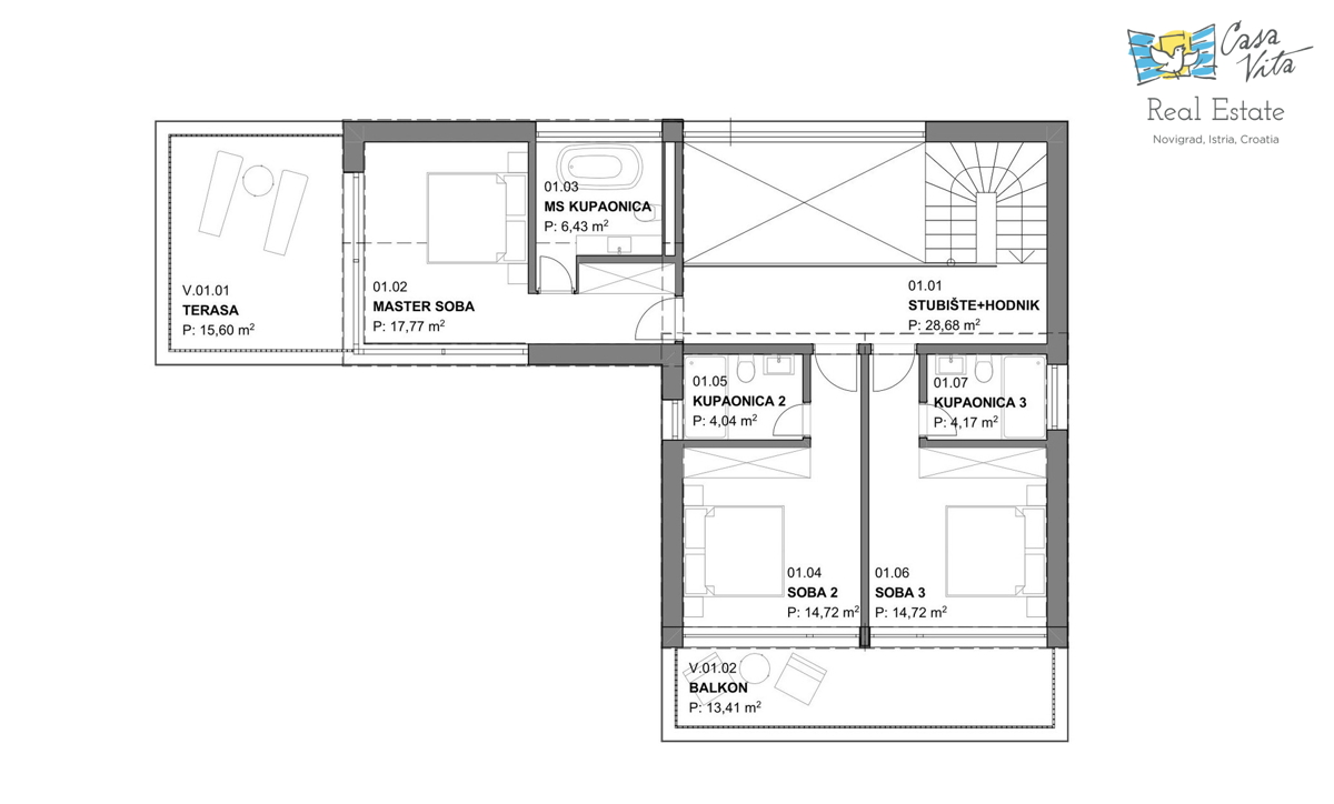 ISTRA, POREČ - Casa moderna in costruzione a 1000 m dal mare!