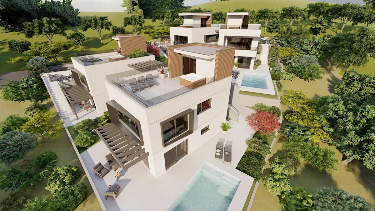 KRK,Nuova villa con piscina e vista mare, vicino alla città di Krk!