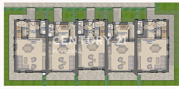 POREČ, IN VENDITA MODERNA CASA A SCHIERA NUOVA