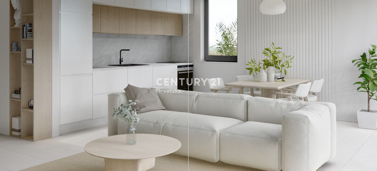 ROVINJ, VENDITA APPARTAMENTO IN NUOVA COSTRUZIONE AL PIANO TERRA CON CORTILE