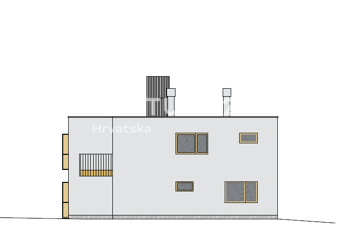 POREČ, IN VENDITA APPARTAMENTO QUADRILOCALE, NUOVA COSTRUZIONE CON AMPIA TERRAZZA SUL TETTO