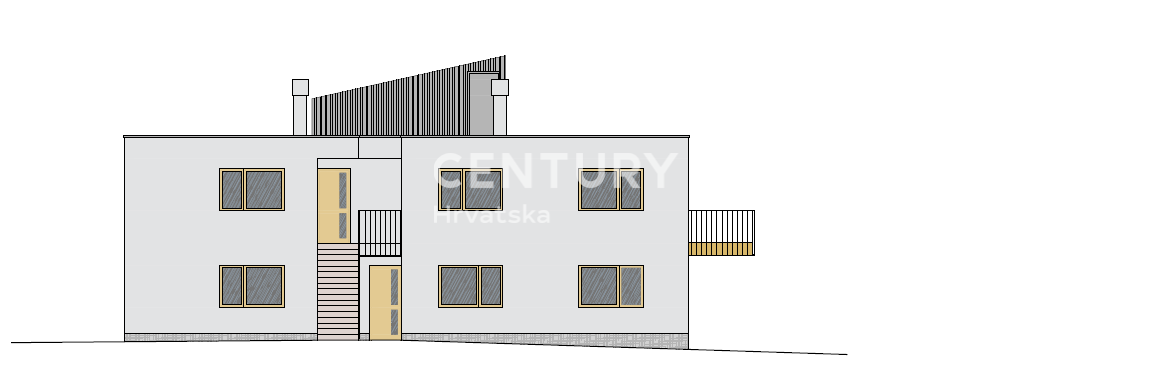 POREČ, IN VENDITA APPARTAMENTO QUADRILOCALE, NUOVA COSTRUZIONE CON AMPIA TERRAZZA SUL TETTO