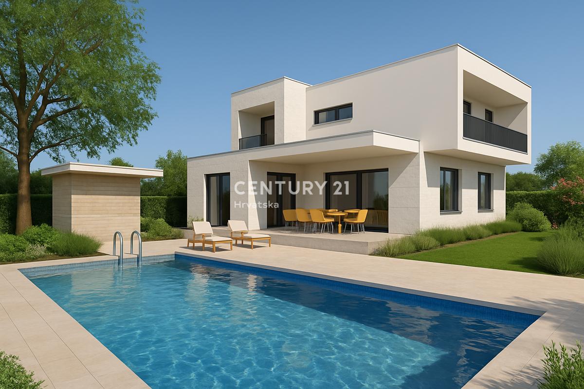 POREČ, 8 KM, MODERNA VILLETTA IN COSTRUZIONE