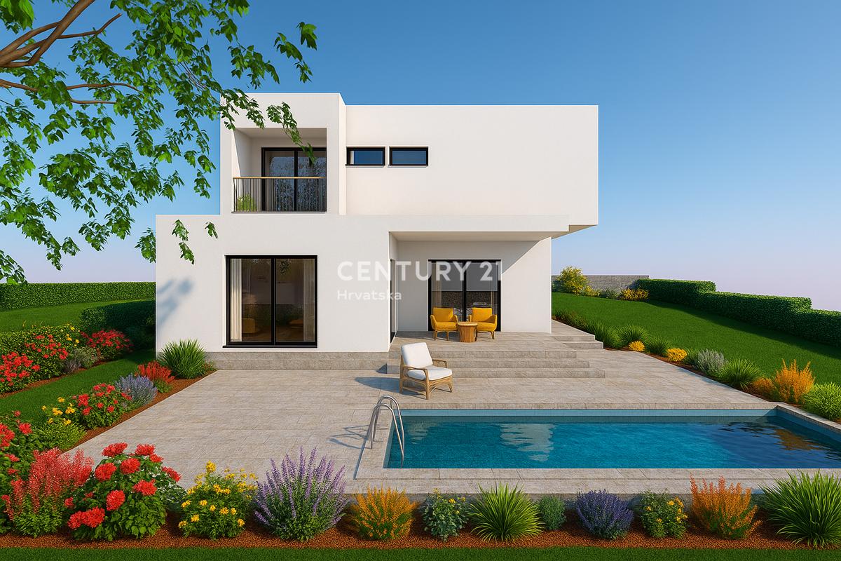 POREČ, 8 KM, MODERNA VILLETTA IN COSTRUZIONE