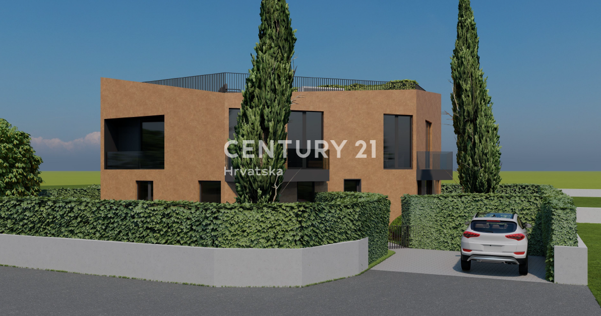 POREČ, VENDESI APPARTAMENTO DUE LOCALI AL PIANO TERRA, NUOVA COSTRUZIONE