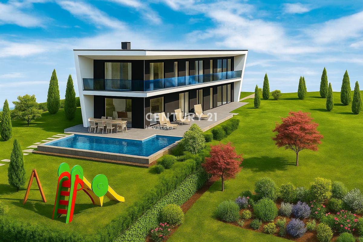 POREČ, 8 KM, MODERNA NUOVA COSTRUZIONE CIRCONDATA DALLA NATURA