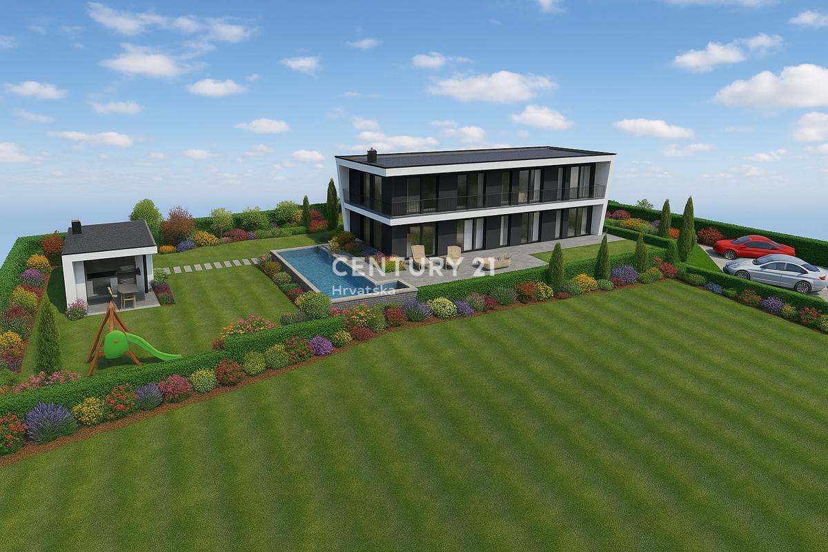 POREČ, 8 KM, MODERNA NUOVA COSTRUZIONE CIRCONDATA DALLA NATURA