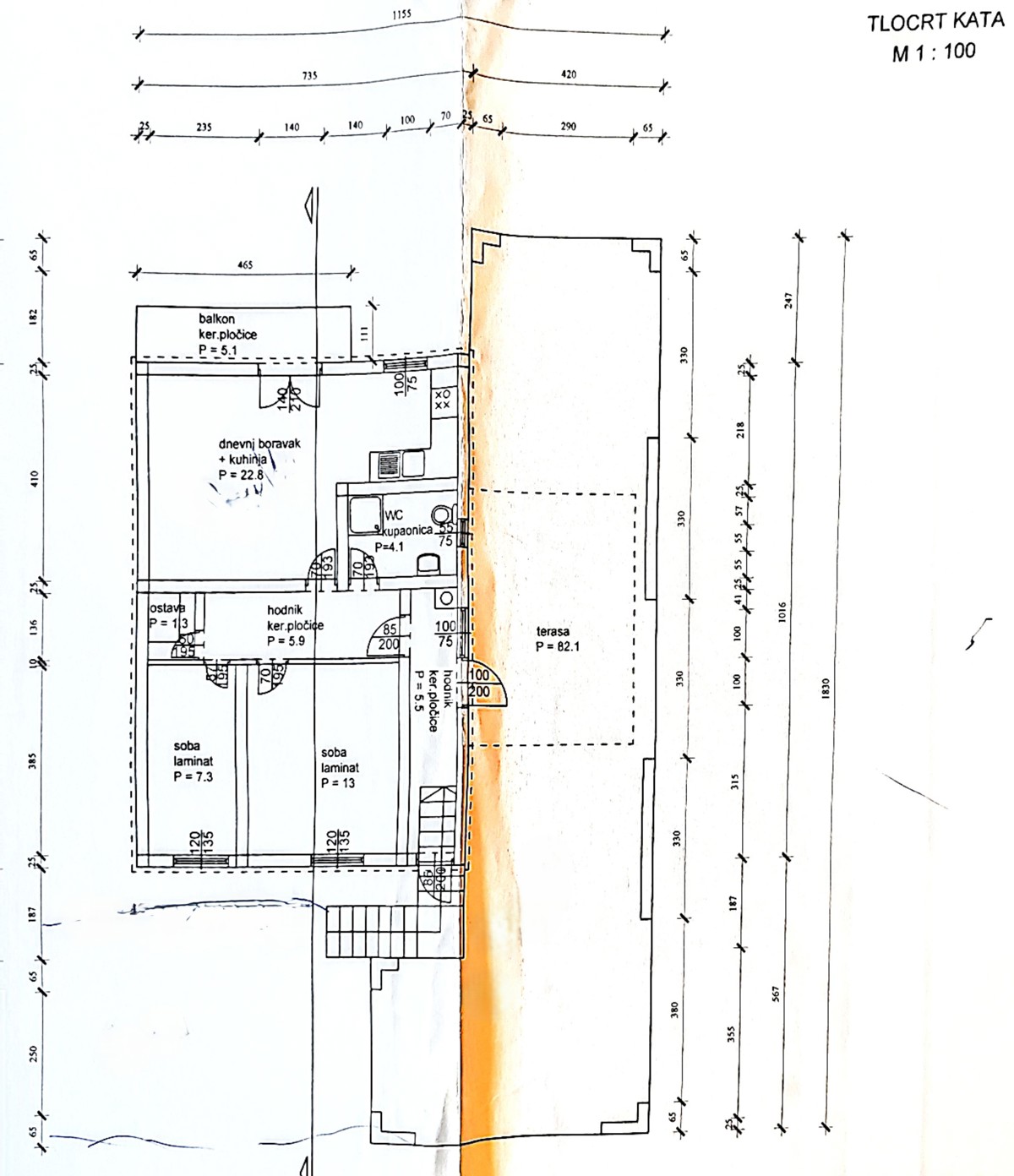 Kraj, Pašman, casa con tre appartamenti e garage. Vista mare dalla terrazza di 85 m2