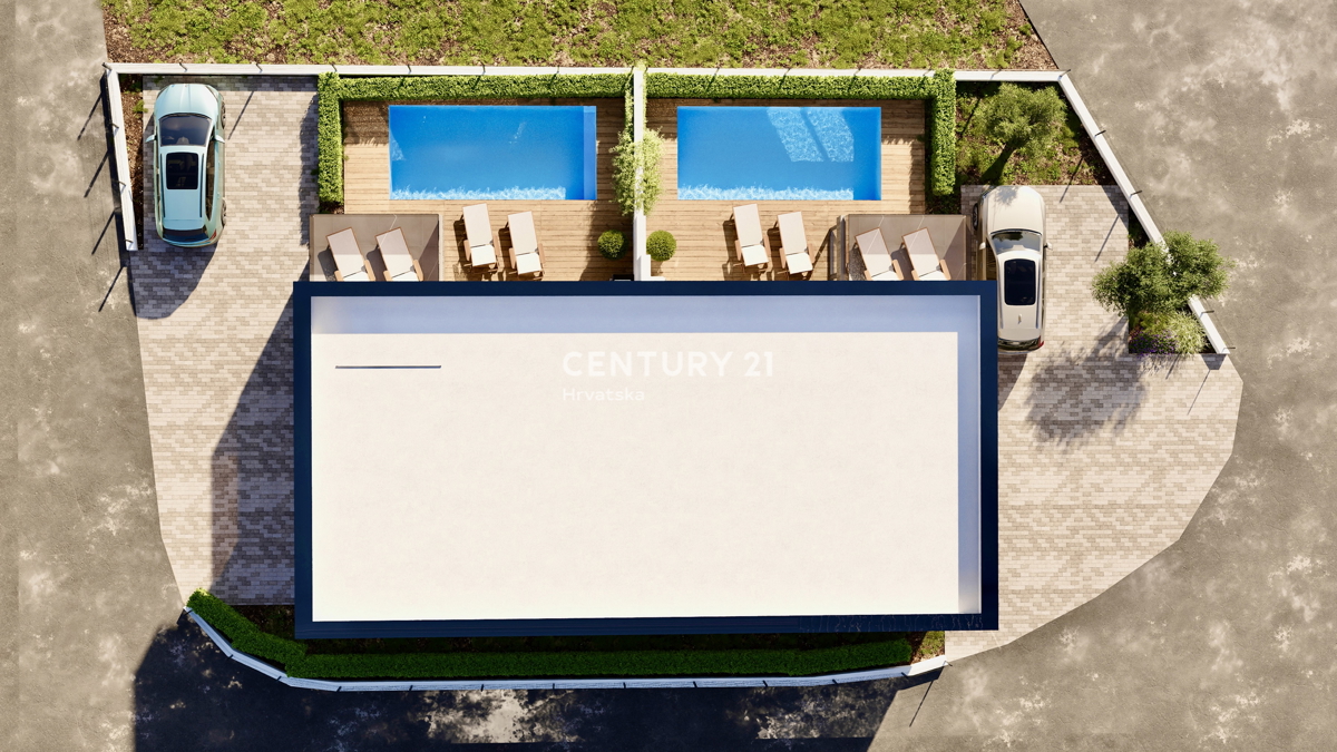 UMAG, BAŠANIJA, NUOVA VILLA DUPLEX A SOLI 250 METRI DALLA SPIAGGIA