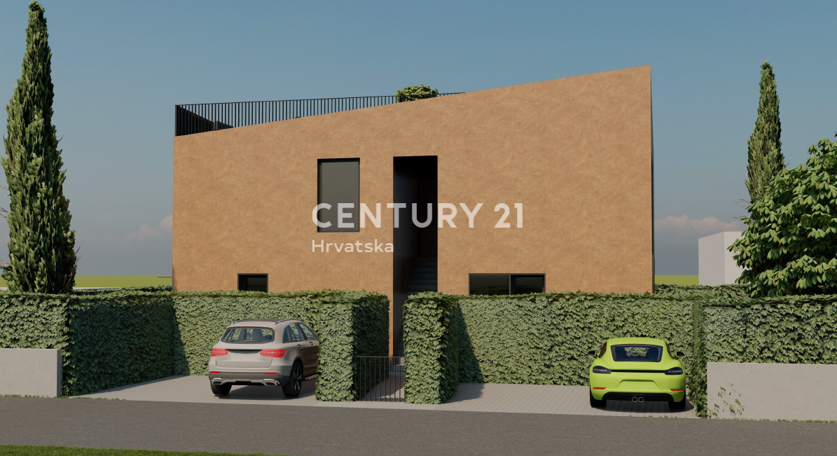 POREČ, NUOVA COSTRUZIONE, MODERNO APPARTAMENTO DUE LOCALI CON TERRAZZA SUL TETTO