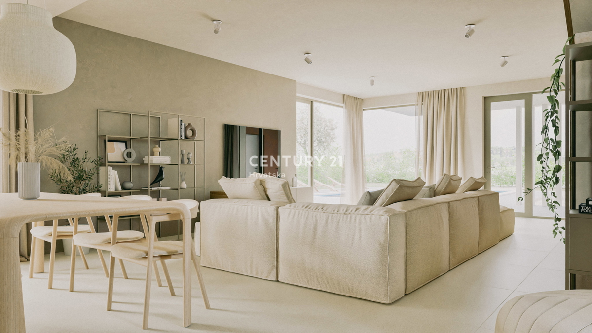 LABIN, VILLA NUOVA CON PISCINA E 4 CAMERE DA LETTO