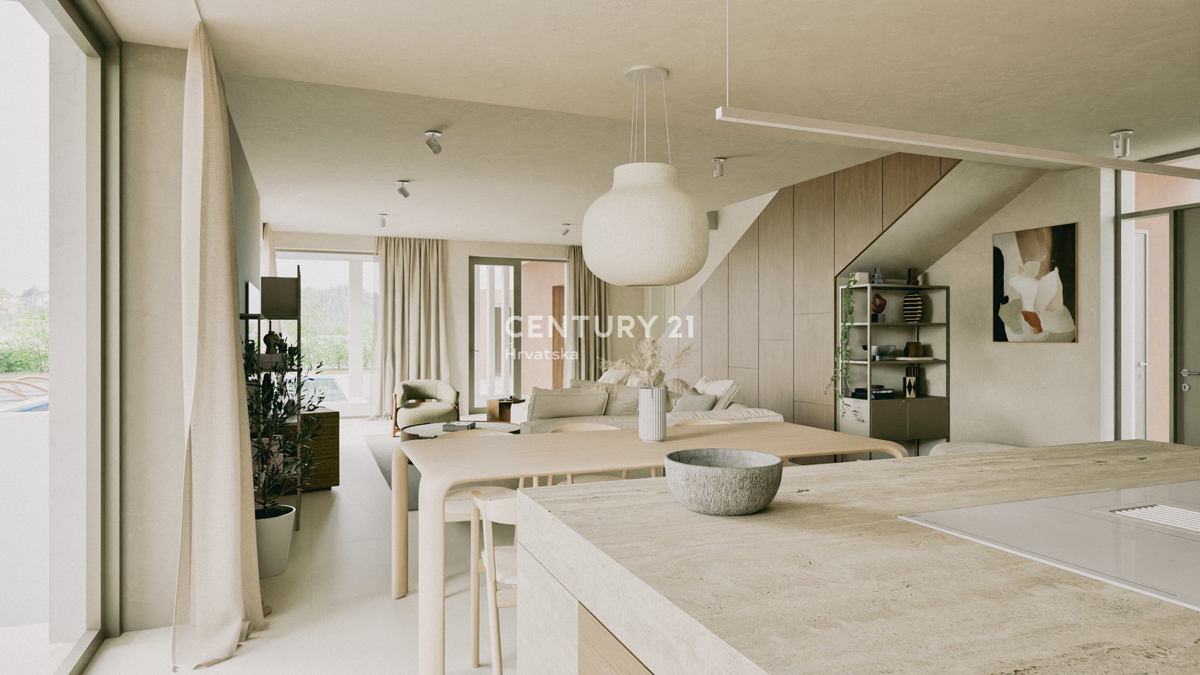 LABIN, VILLA NUOVA CON PISCINA E 4 CAMERE DA LETTO