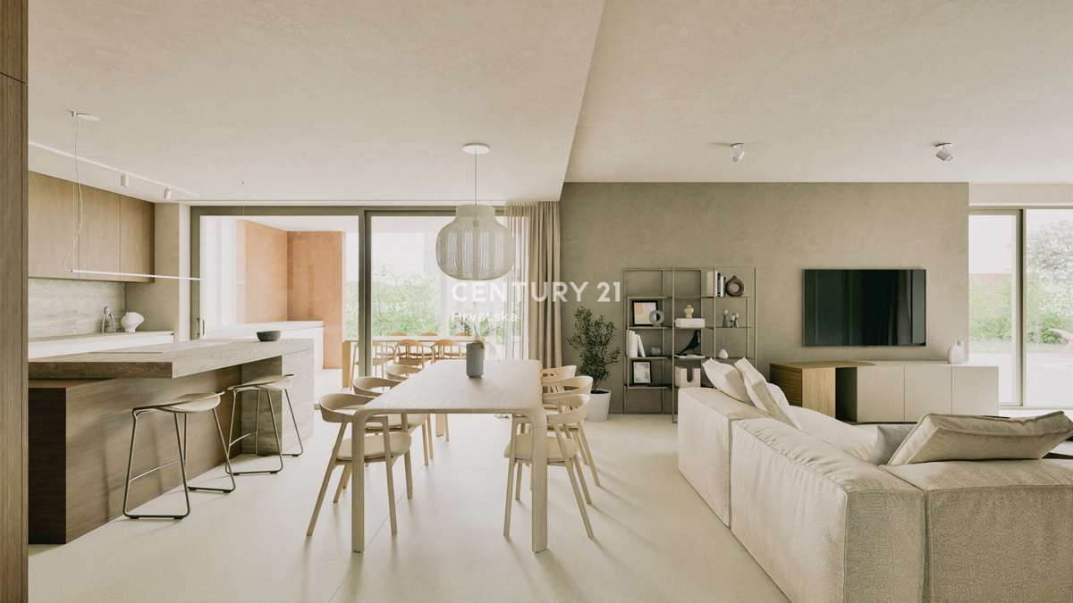 LABIN, VILLA NUOVA CON PISCINA E 4 CAMERE DA LETTO