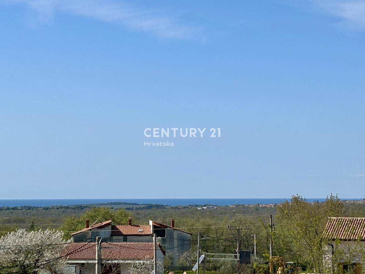 POREČ, OKOLICA, KAMENA KUĆA U NIZU S POGLEDOM NA MORE