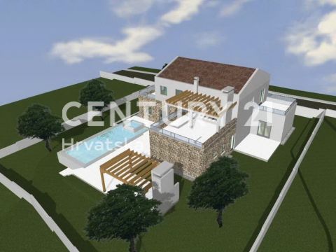 VIŠNJAN, VENDITA TERRENO EDIFICABILE CON PERMESSO DI COSTRUIRE E VISTA