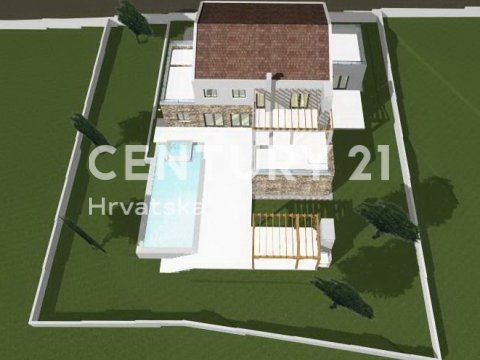 VIŠNJAN, VENDITA TERRENO EDIFICABILE CON PERMESSO DI COSTRUIRE E VISTA