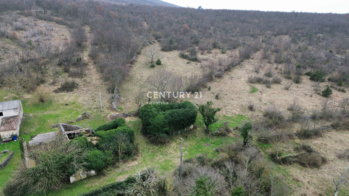 ISTRA, BOLJUN, RUDERE IN PIETRA CON AMPIO TERRENO E VISTA APERTA SULLA NATURA