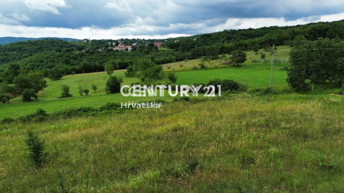 VIŠNJAN, PERIFERIA, TERRENO EDIFICABILE CON VISTA ATTRATTIVA E PERMESSO DI COSTRUIRE