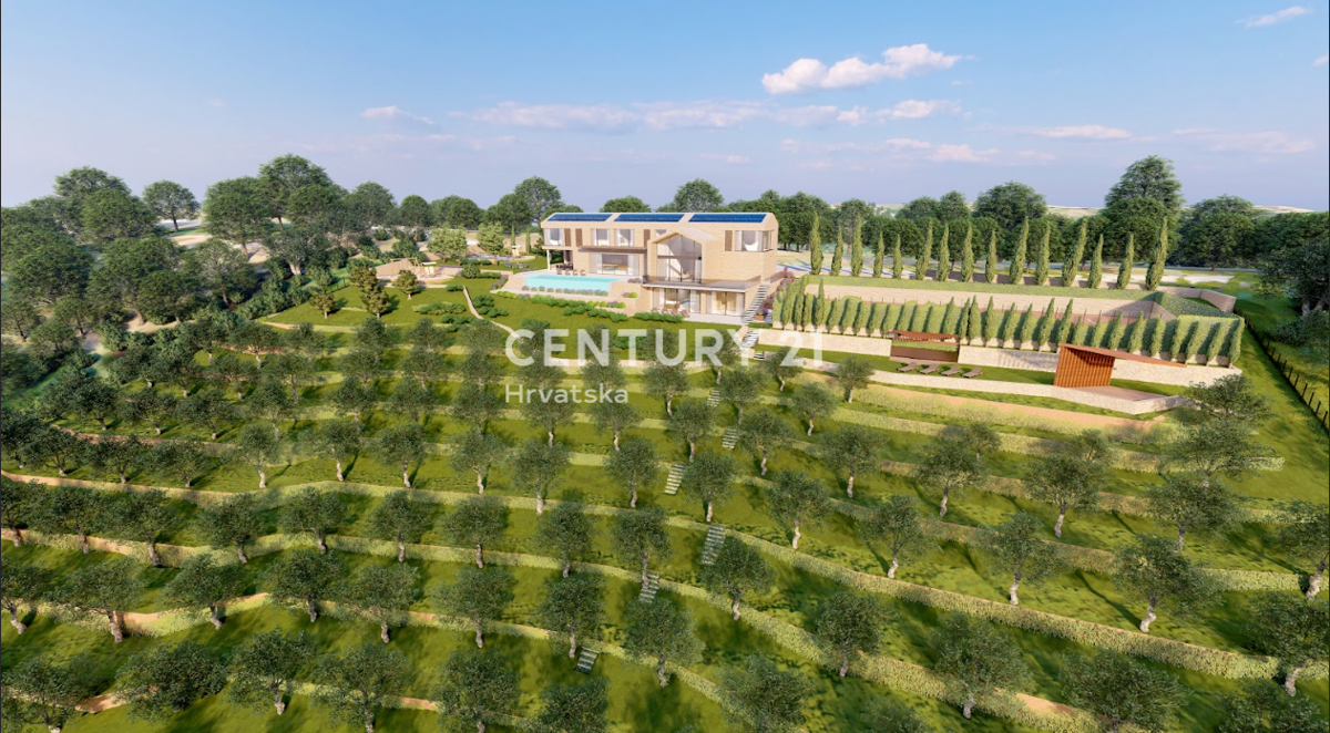 MOTOVUN, DINTORNI, TERRENO EDIFICABILE CON VISTA PANORAMICA