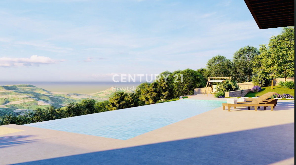 MOTOVUN, DINTORNI, TERRENO EDIFICABILE CON VISTA PANORAMICA