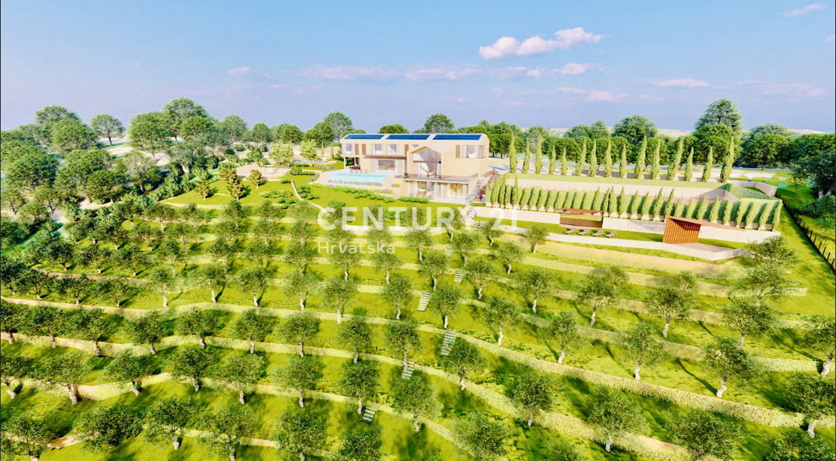 MOTOVUN, DINTORNI, TERRENO EDIFICABILE CON VISTA PANORAMICA