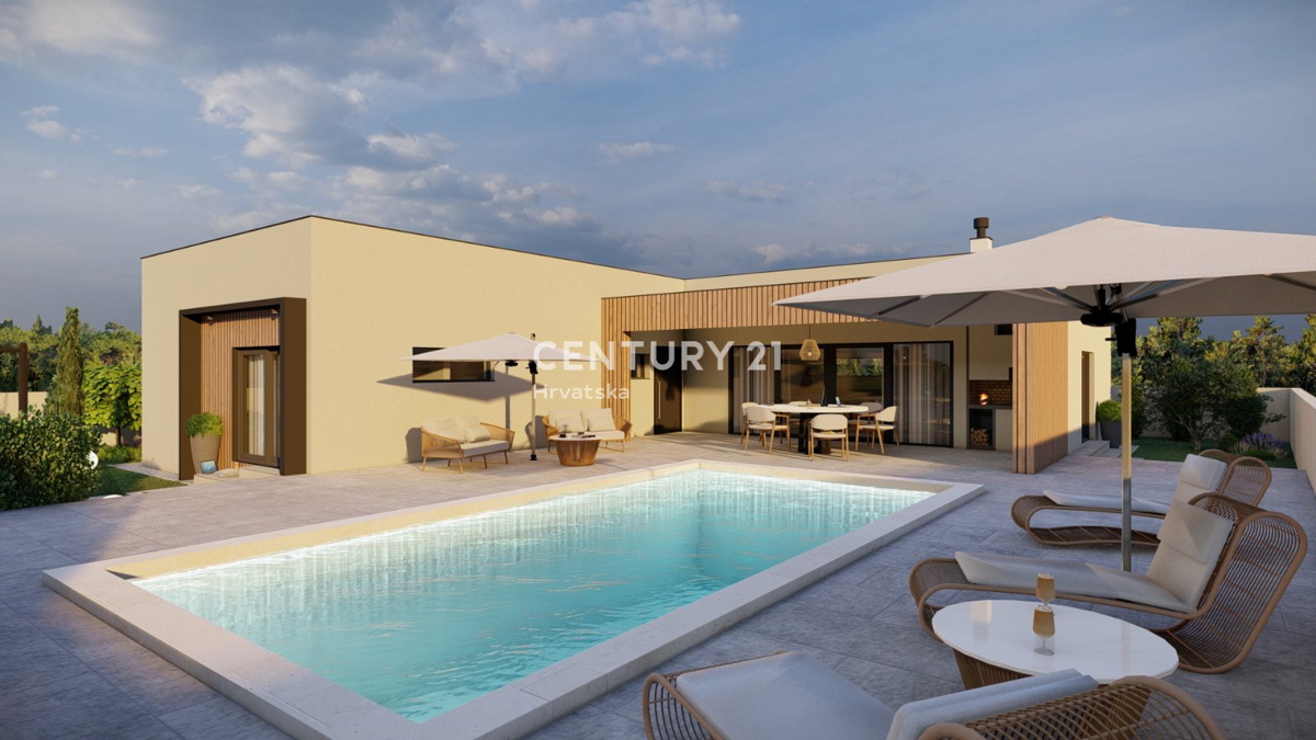 SVETVINČENAT, VILLA AL PIANO TERRA CON 4 CAMERE DA LETTO E PISCINA, POSIZIONE TRANQUILLA