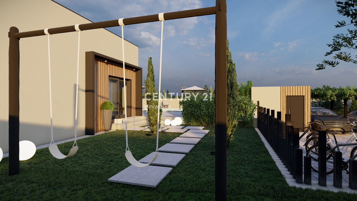 SVETVINČENAT, VILLA AL PIANO TERRA CON 4 CAMERE DA LETTO E PISCINA, POSIZIONE TRANQUILLA