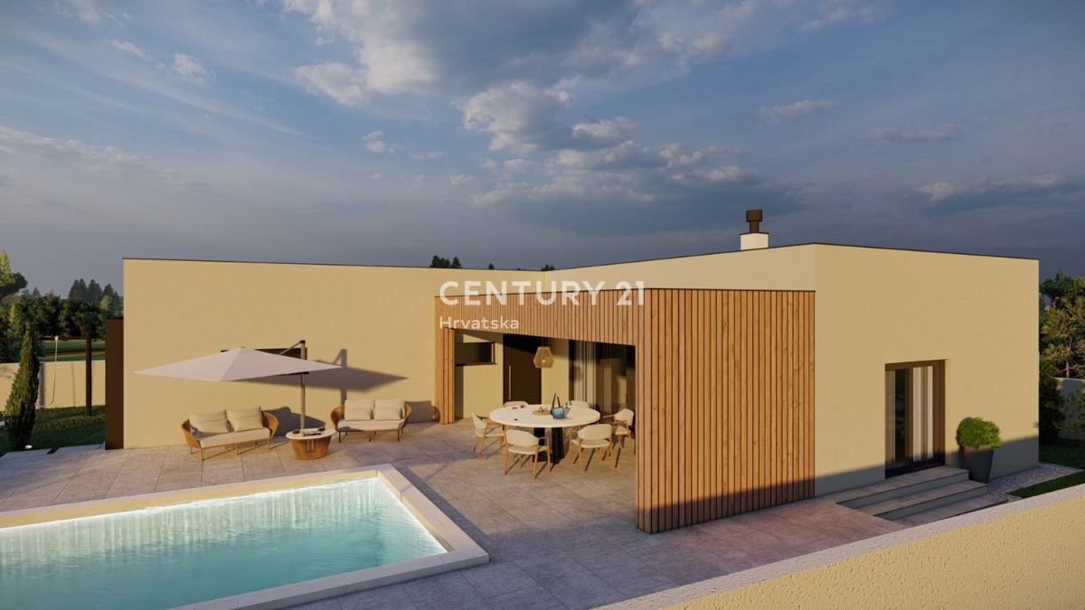 SVETVINČENAT, VILLA AL PIANO TERRA CON 4 CAMERE DA LETTO E PISCINA, POSIZIONE TRANQUILLA