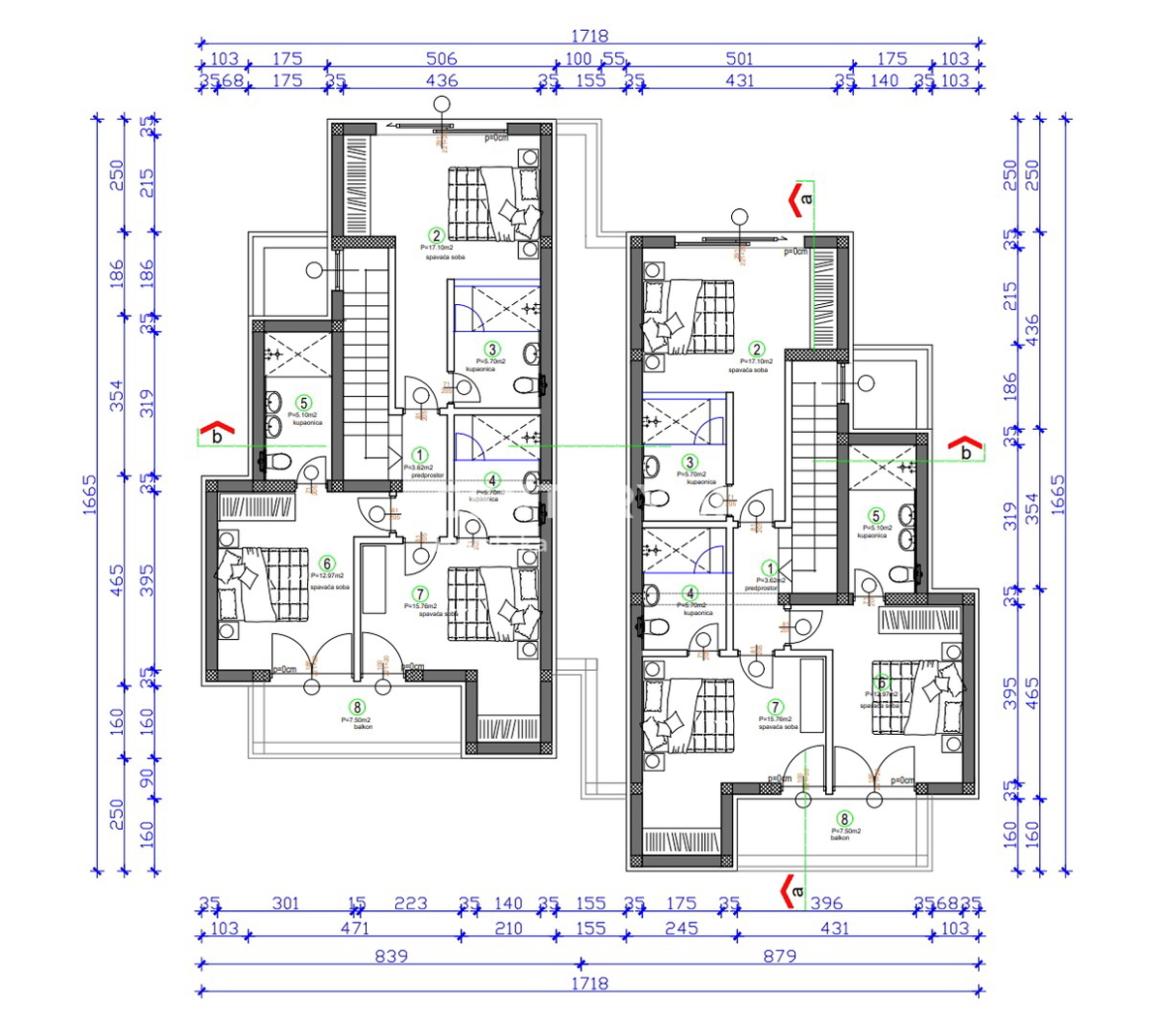 KAŠTELIR, TERRENO EDIFICABILE CON PERMESSO DI COSTRUIRE PER DUE CASE