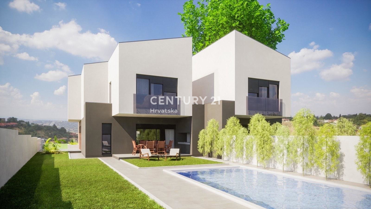 KAŠTELIR, TERRENO EDIFICABILE CON PERMESSO DI COSTRUIRE PER DUE CASE