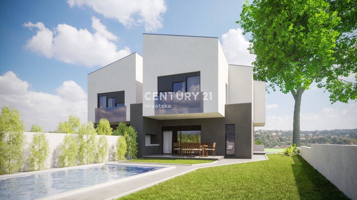 KAŠTELIR, TERRENO EDIFICABILE CON PERMESSO DI COSTRUIRE PER DUE CASE