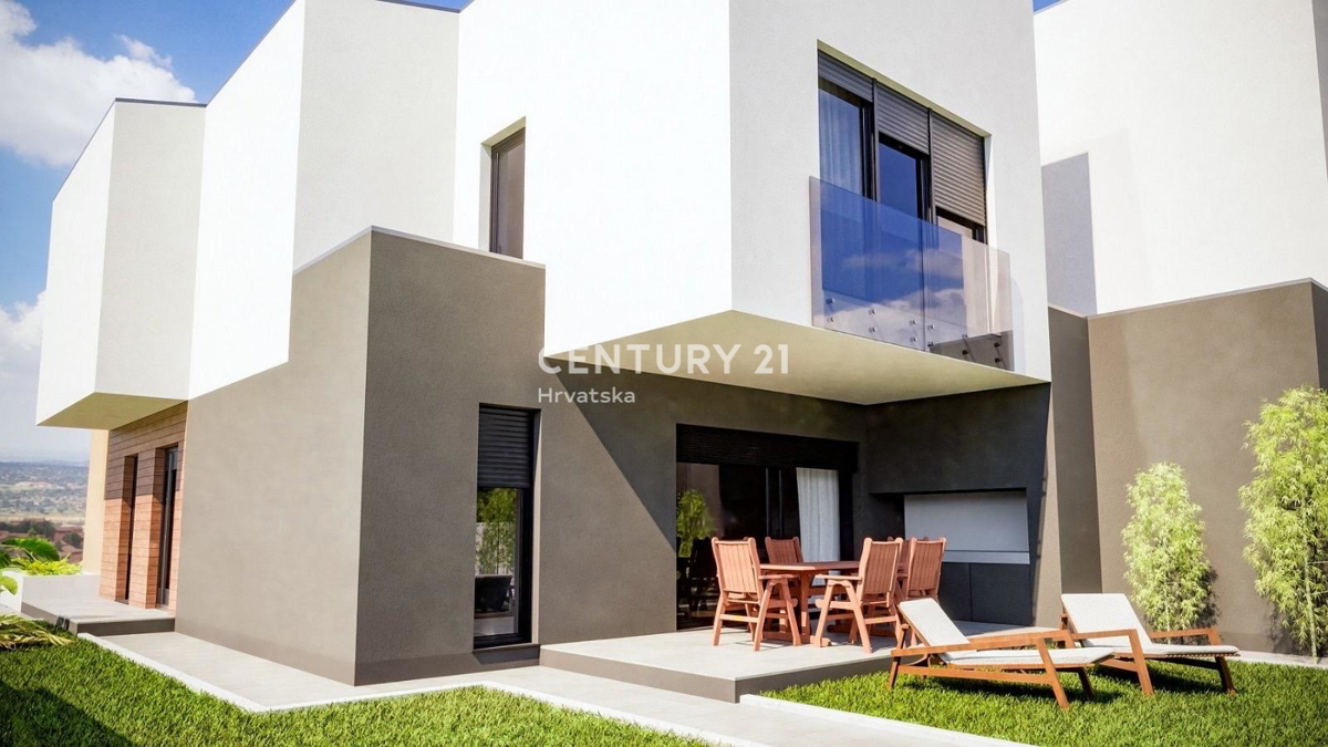 KAŠTELIR, TERRENO EDIFICABILE CON PERMESSO DI COSTRUIRE PER DUE CASE